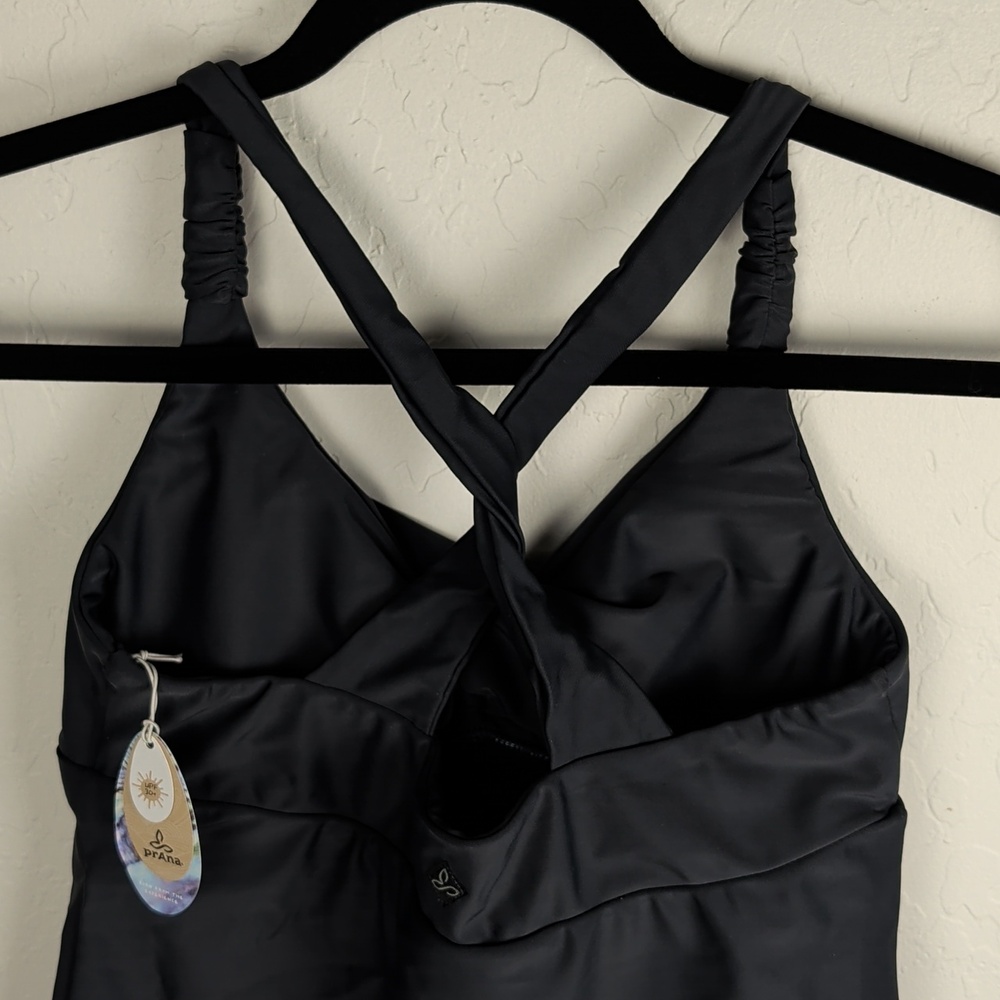NWT prAna Manori Tankini Top Women's Size Small Swimsuit Top Coal W1MANO113 NEW - Picture 3 of 5